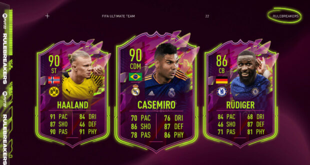 FIFA 22: Casemiro e Haaland lideram evento Rulebreakers, fifa